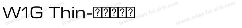 W1G Thin字体转换